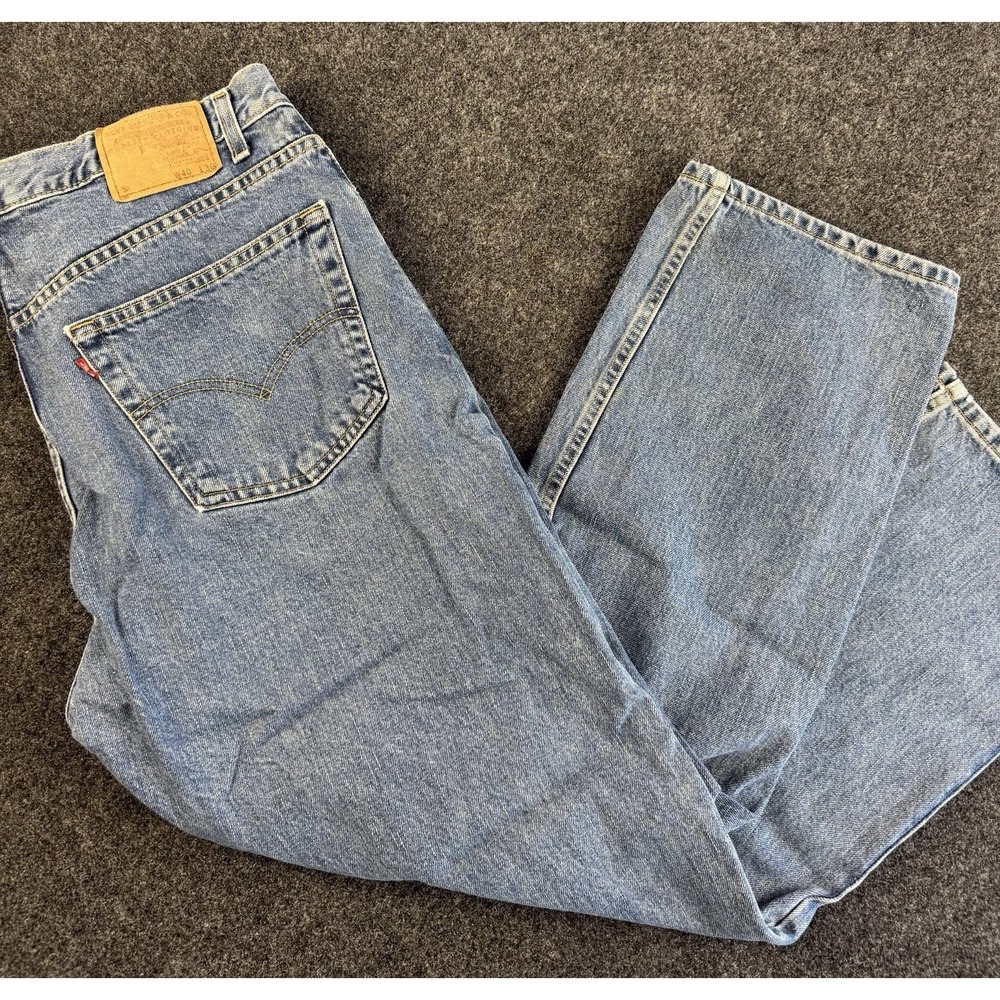 Levi's 505 Regular Fit Jeans 40x30 Straight Leg Medium Wash